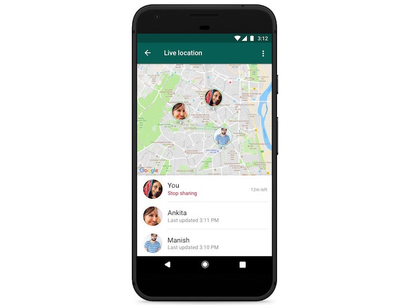 whatsapp launches live location feature