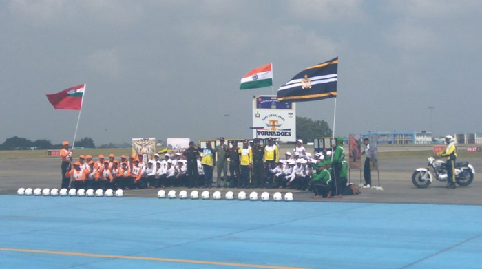 58 people in one bike, indian army