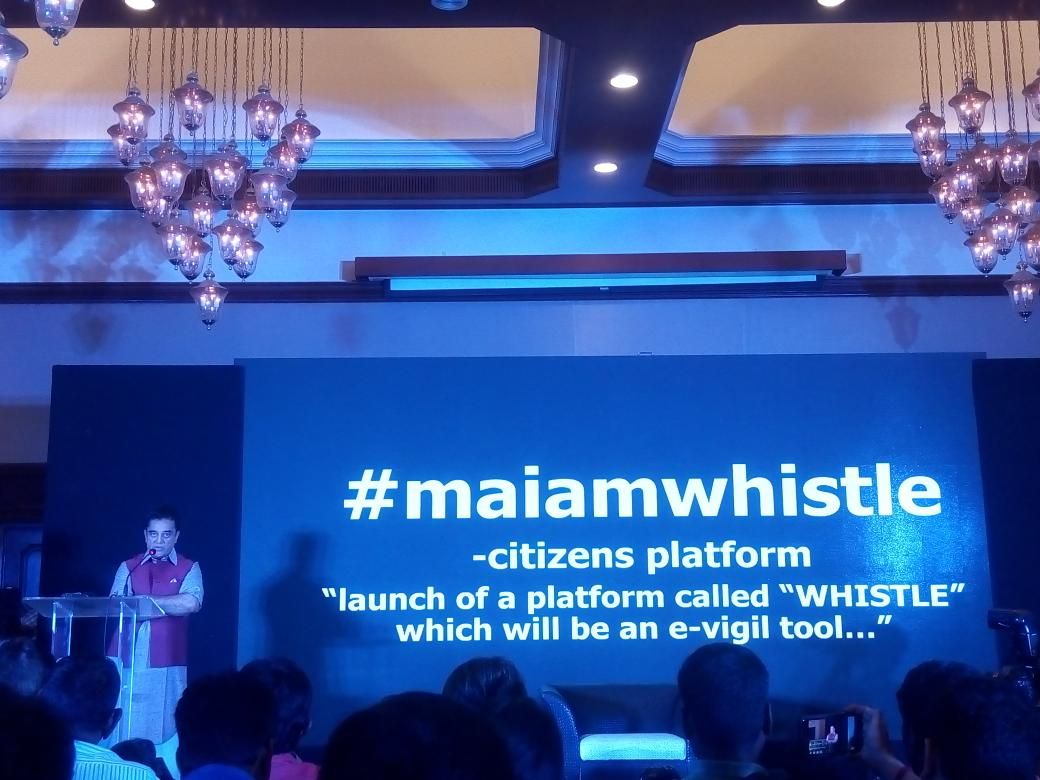 kamal hassan launches new app maiam whistle