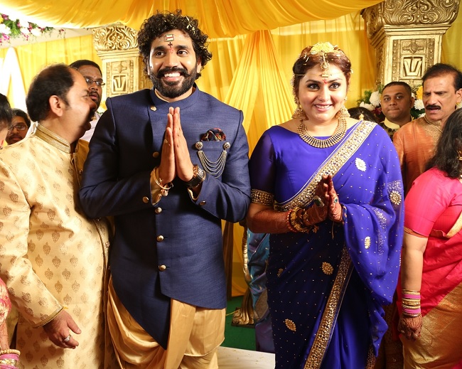 namitha wedding blue