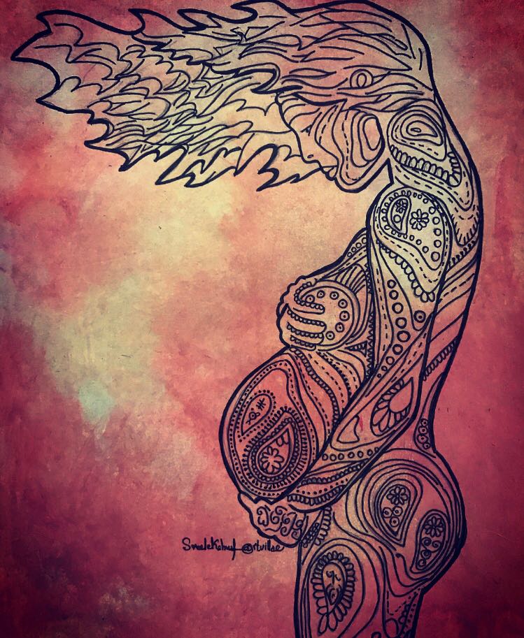 sreelakshmi art exhibition in cafe pappaya