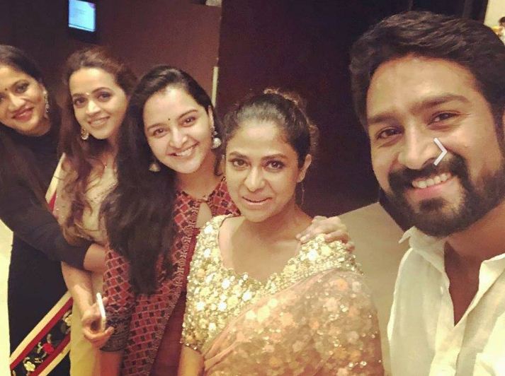 bhavana and naveen attends lal daughter marriage
