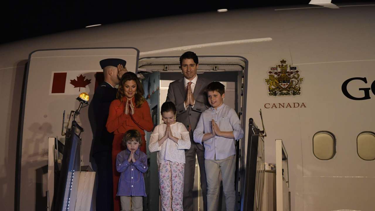 hadrien trudeau steals the show during Canadian Pm visit to india