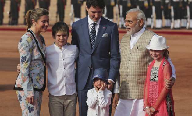 hadrien trudeau steals the show during Canadian Pm visit to india
