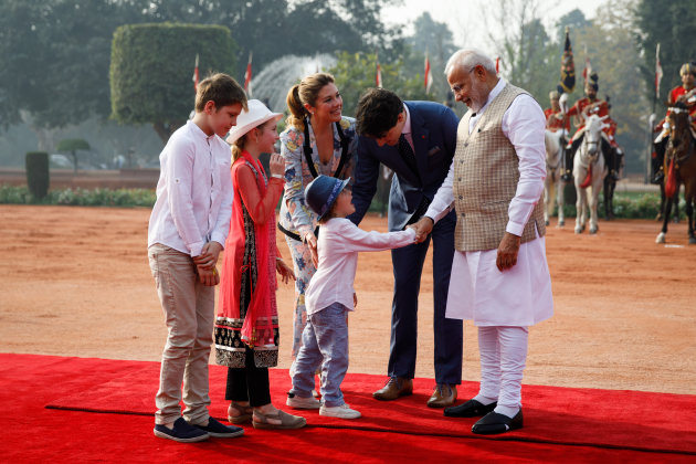 hadrien trudeau steals the show during Canadian Pm visit to india