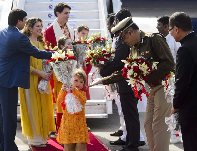 hadrien trudeau steals the show during Canadian Pm visit to india