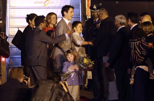 hadrien trudeau steals the show during Canadian Pm visit to india