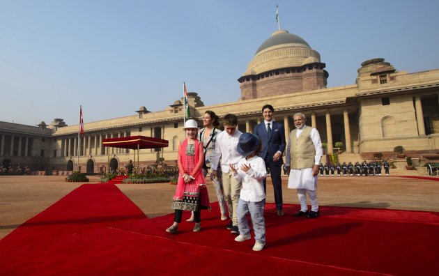 hadrien trudeau steals the show during Canadian Pm visit to india