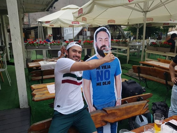 friends Bring Life-Size Cardboard Cut Out Of Friend Whose Wife Didn’t Let Him Go To World Cup 