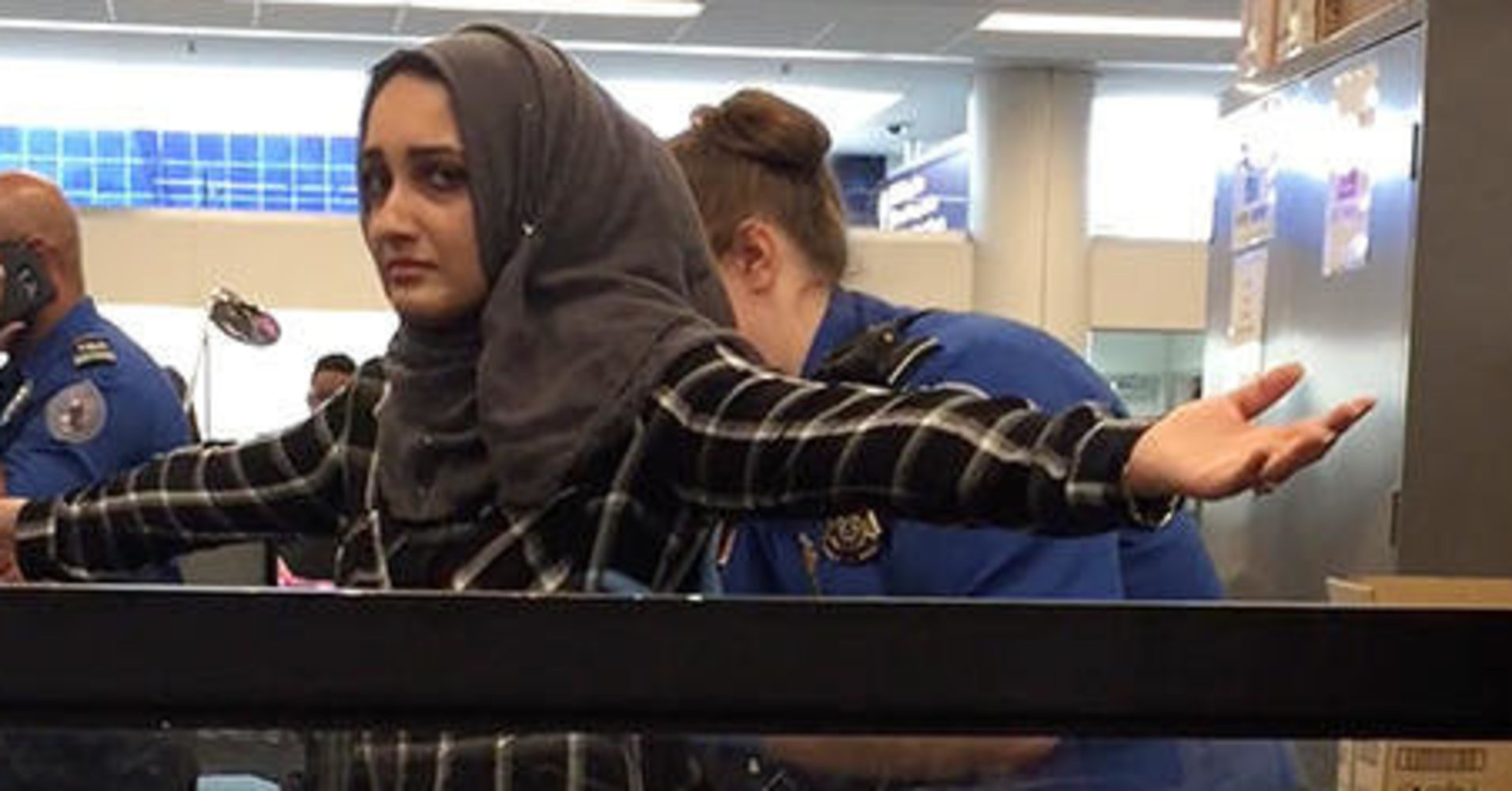 shocking experience of zainab in washington airport