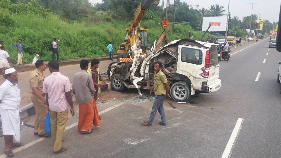 accident in NH, trissur