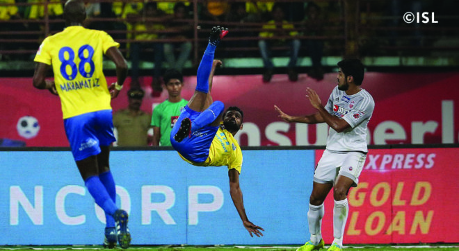blasters won 2-1 in ISL