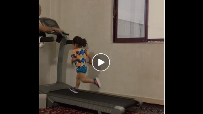 girl on treadmill