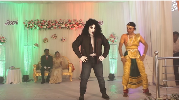 funny dance joseph mary wedding reception