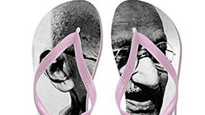 gandhi in slippers
