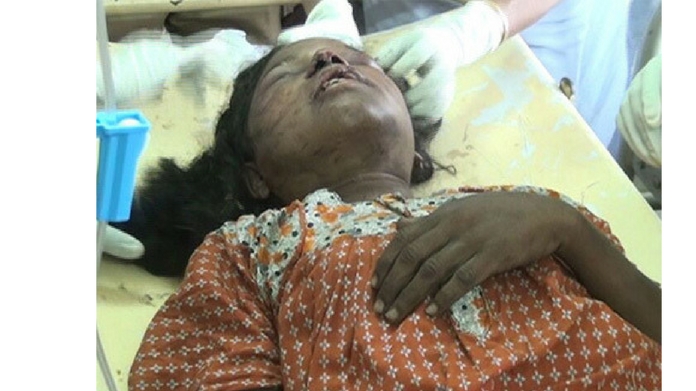 husband attack wife and new born