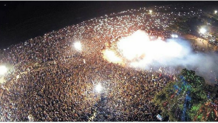 pappanji burning at Fort kochi