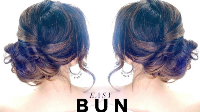 side bun hairstyle