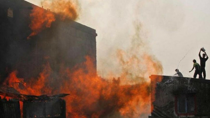 fire break at cooler godown 6 killed fire out break at kozhikode fire outbreak at homeo hospital kizhakambalam