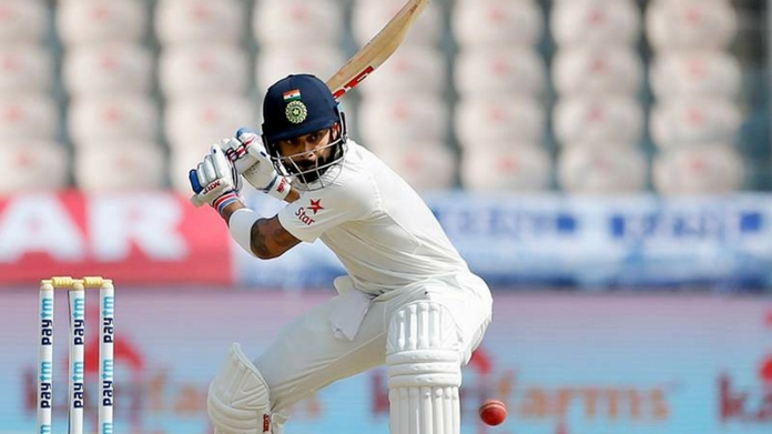 hyderabad cricket test india scores 687 runs