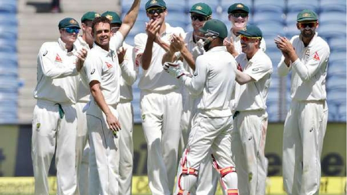 pune test india secures 105 runs in first innings