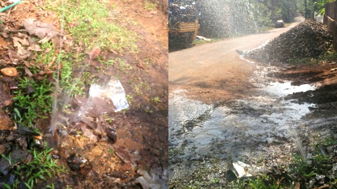 drinking water pipe damaged at kadayirupp