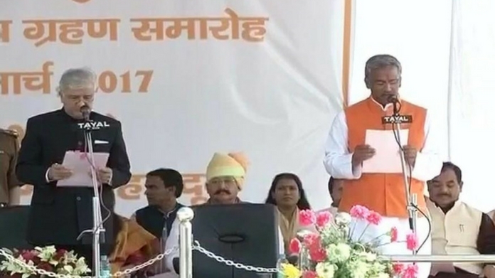 trivendra singh rawat sworn in