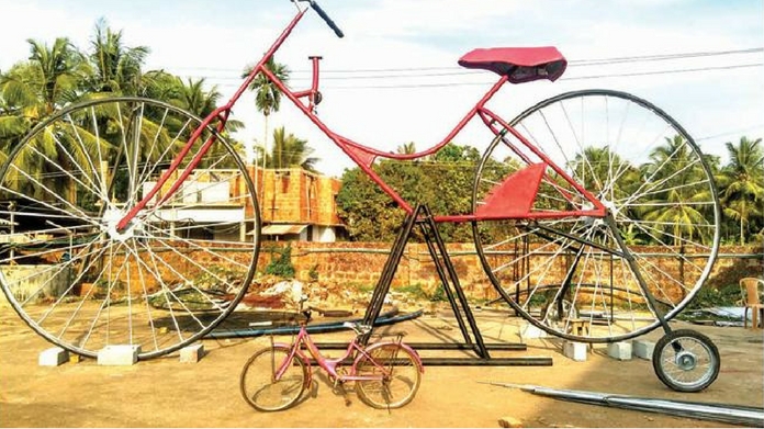 world largest bicycle in kakkodi