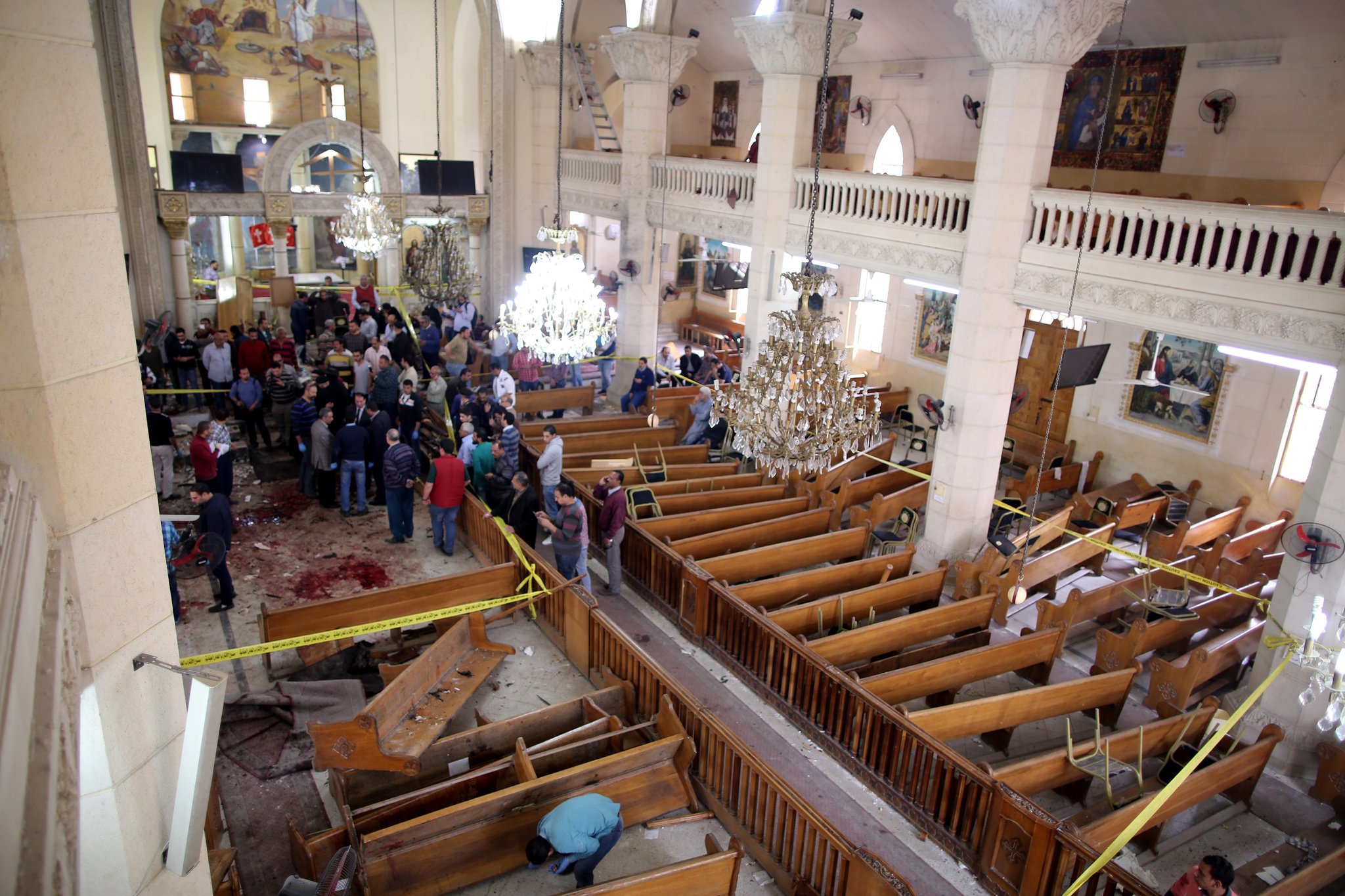 Explosions hit Coptic churches