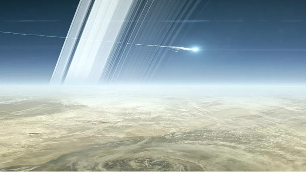 Cassini dive between Saturn rings