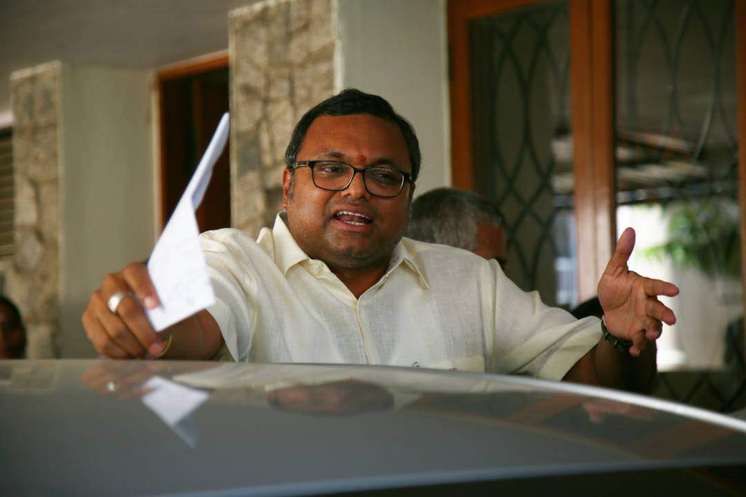 Karthi chidambaram london during CBI probe