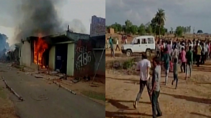 Man thrashed, house set on fire by mob claiming a dead cow was found outside his house