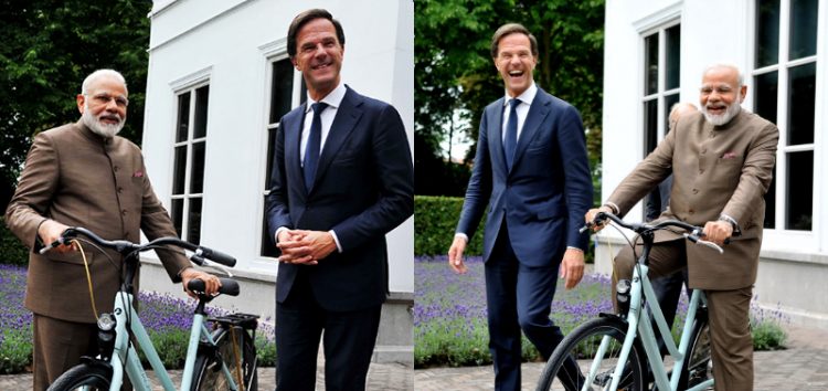 netherlands prime minister gifted modi with bicycle