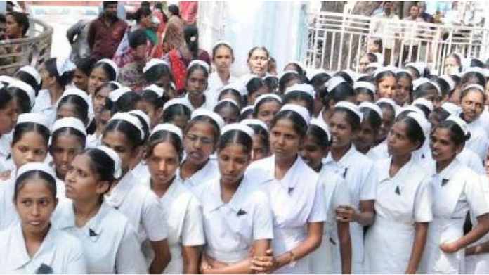 nurses strike thrissur nurses salary hike govt holds meeting today nurses indefenite strike begin today nursing students duty hospital kannur list