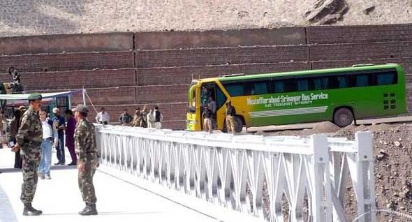 kashmir bus service temporarily stopped