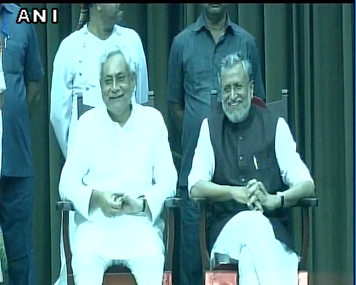 Nitish Kumar and Sushil Modi sworn in as Chief Minister and Deputy CM of Bihar respectively