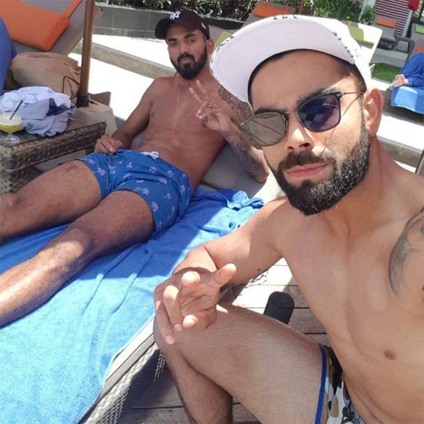 Indian cricketers celebrate holiday pics