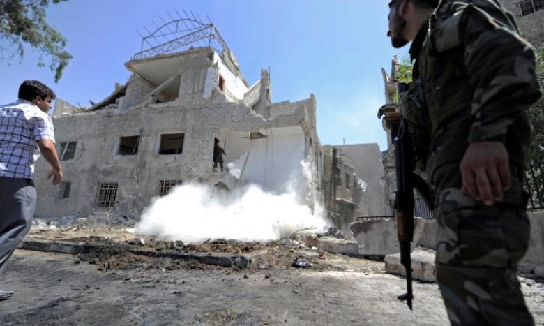 Three car bombs hit Damascus