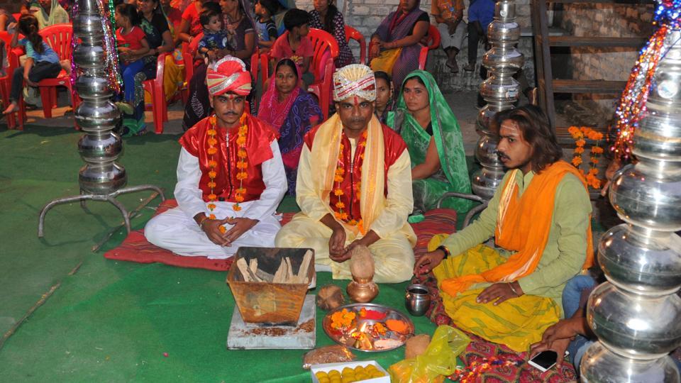 two men married for rain