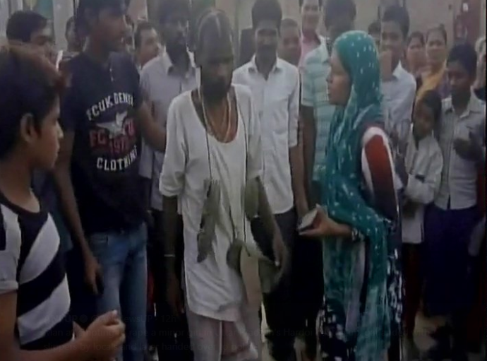 man tried rape minor girl mob shaved off head