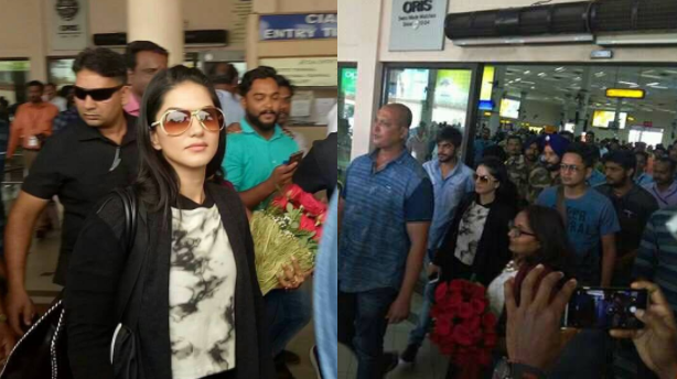 sunny leone at kochi pics