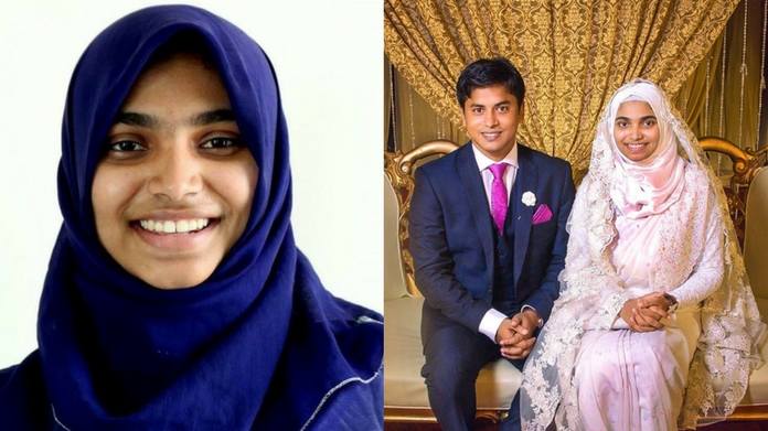 thasnim jara simple marriage without makeup costly dress