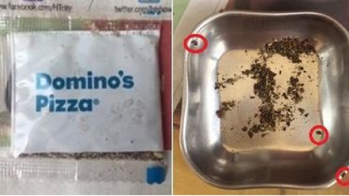 live insects in dominos pizza oregano packet