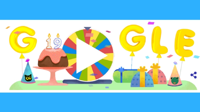 google celebrates 19th birthday with surprise spinner