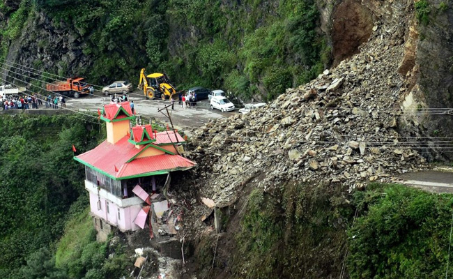 chandigarh shimla massive landslide