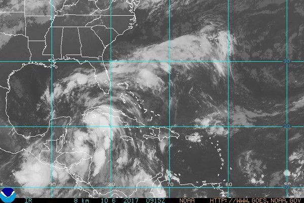 nate storm approaches gulf
