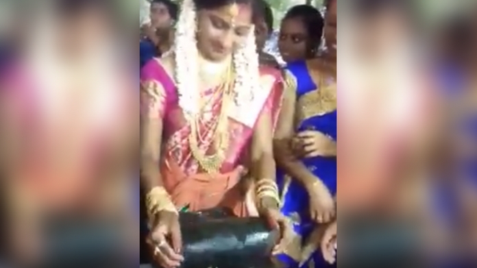 bride grinds chutney video goes viral