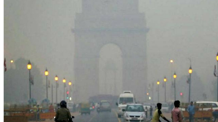 X high air pollution at Delhi