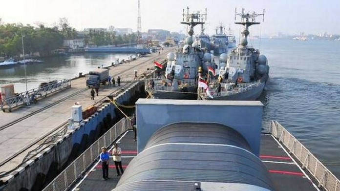 war vessels left vizhinjam port