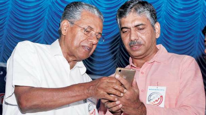 Jacob thomas with Pinarayi Vijayan